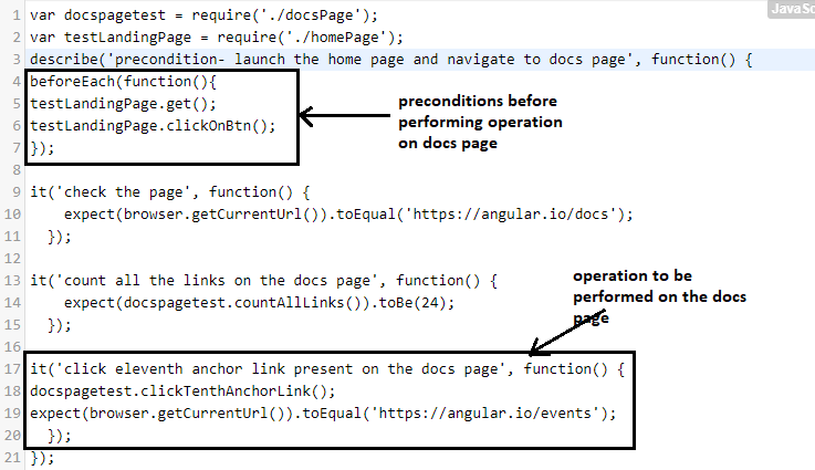 spec file for docs page